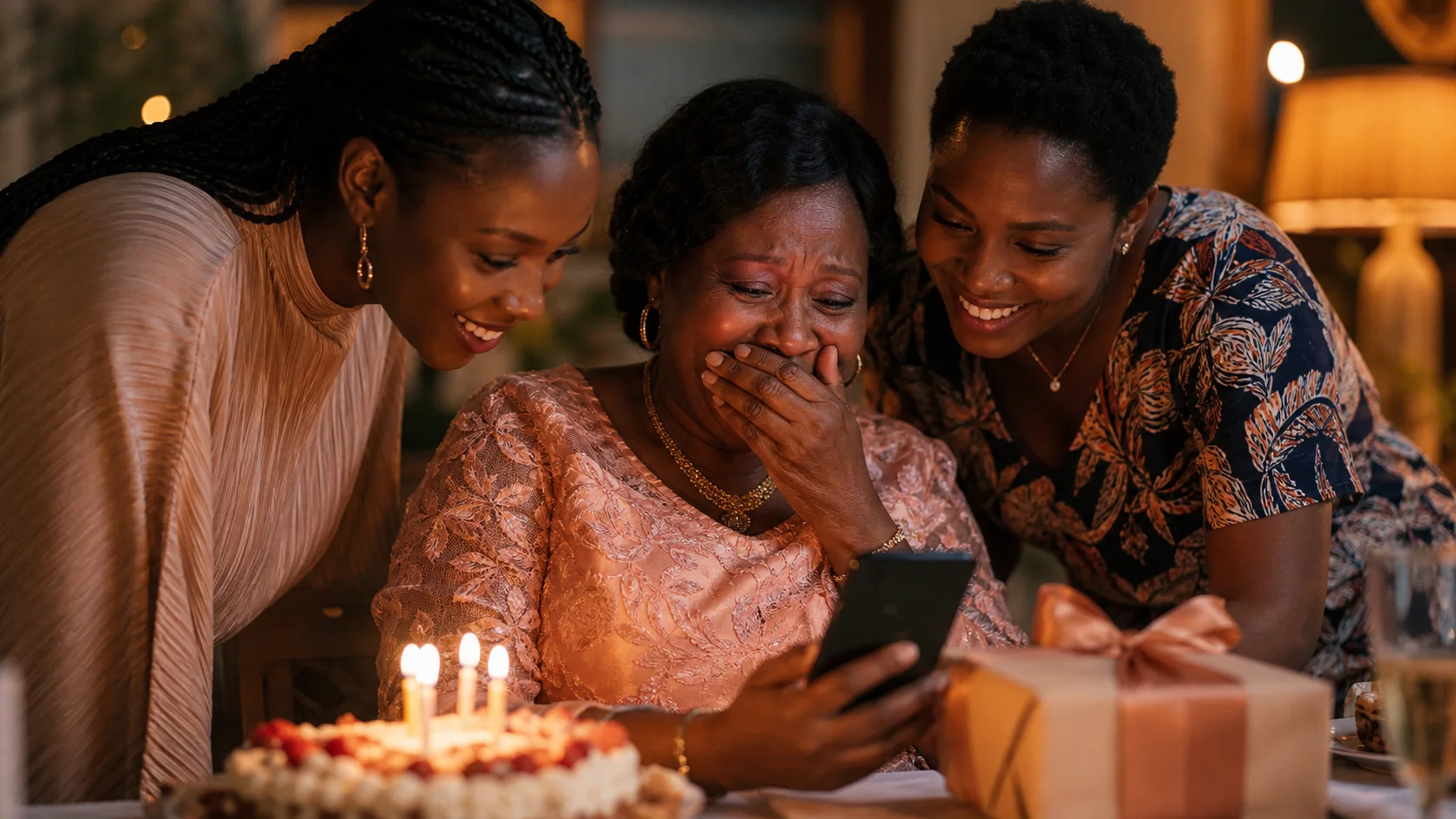 A birthday celebration film made from family video messages